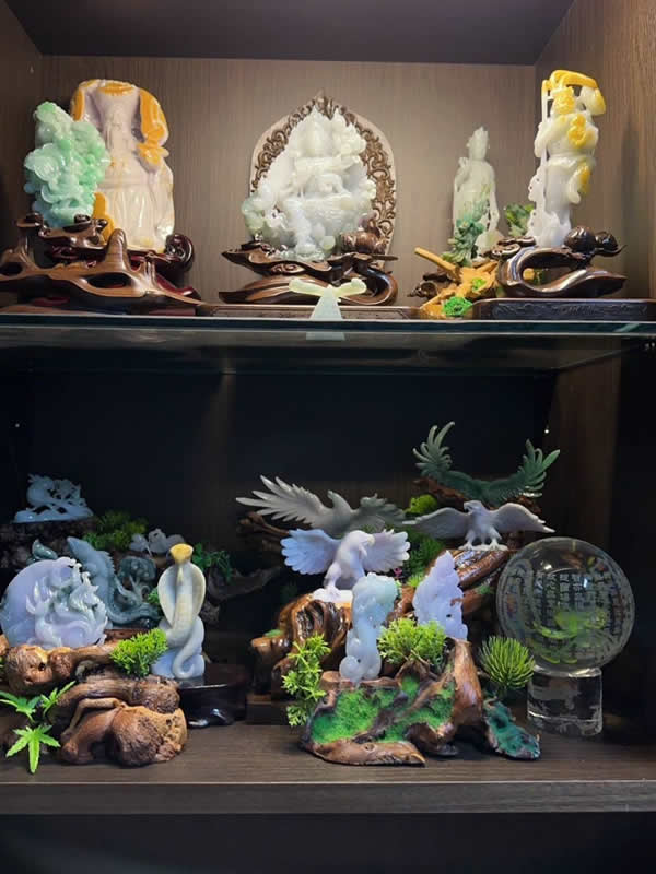收購緬甸玉雕刻擺件